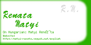 renata matyi business card